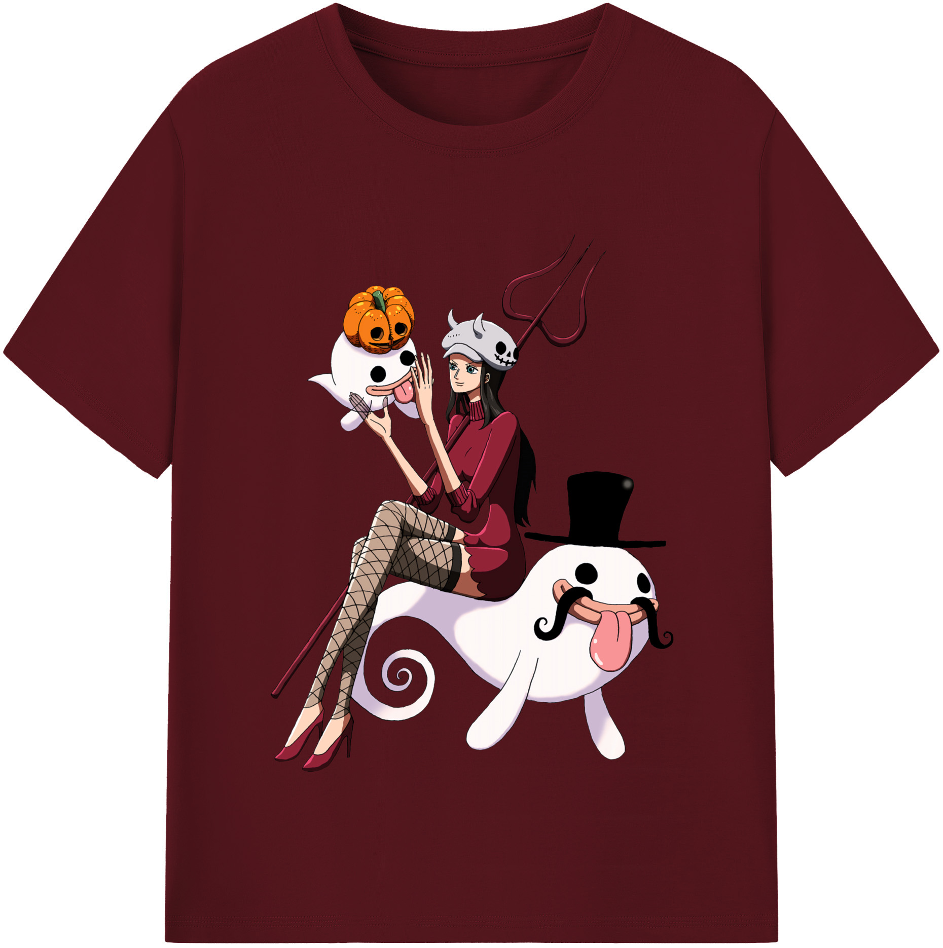ワンピース ニコ・ロビン ONE PIECE Nico Robin 綿100％半袖Tシャツ（フロントプリント）